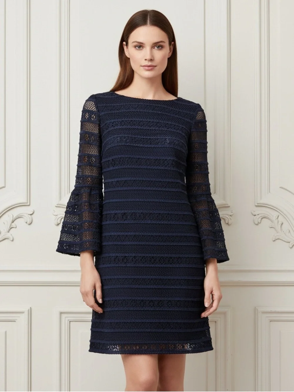 chaps long sleeve dress Chaps | Dresses | Chaps Navy Long Sleeve Dress Or Long Blouse You Choose